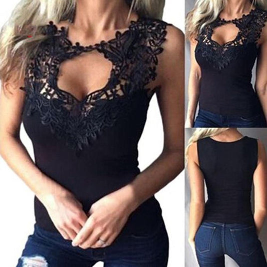 Hollow Out Lace Top
